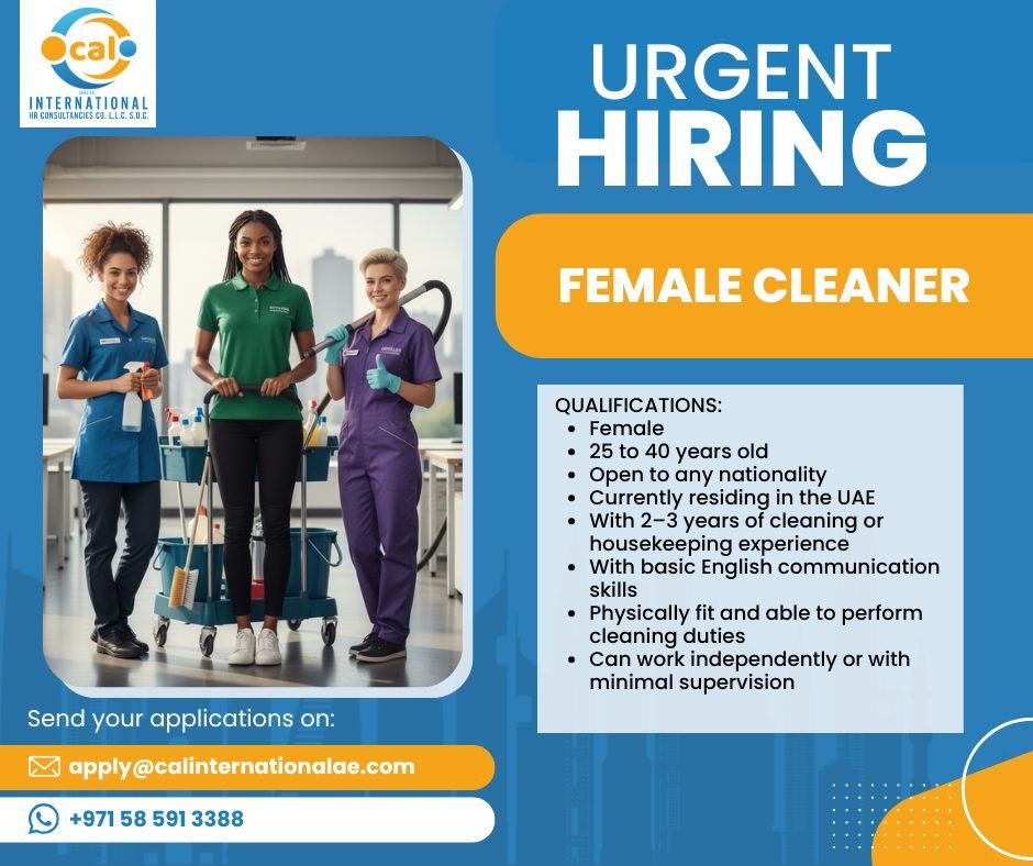 FEMALE ON-CALL CLEANERS