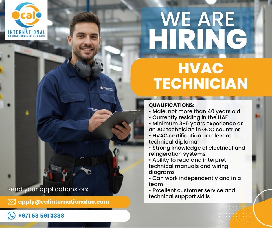 HVAC TECHNICIAN – ABU DHABI